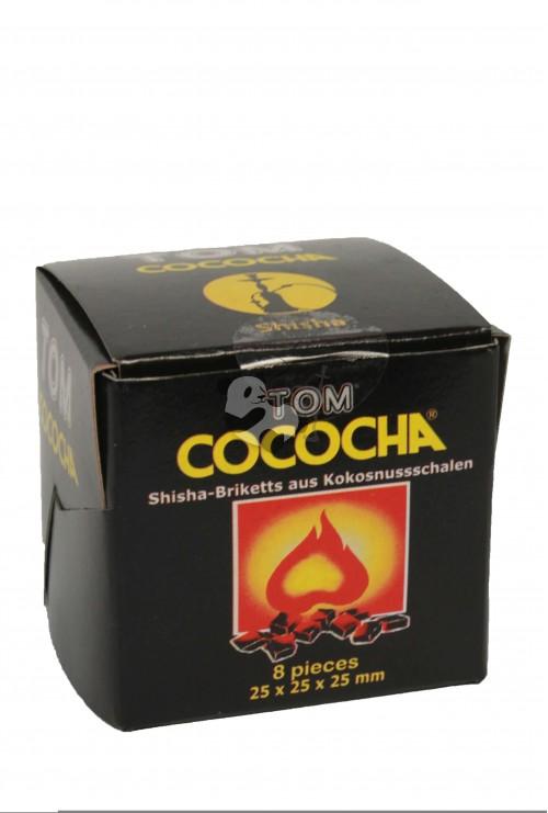 Tom Cococha Yellow 8 pieces — кокосовый уголь для кальяна